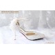 Crystal fringed wristband wedding shoes white pearl bridal shoes pointed fine with wedding photos 2019 summer new sandals women